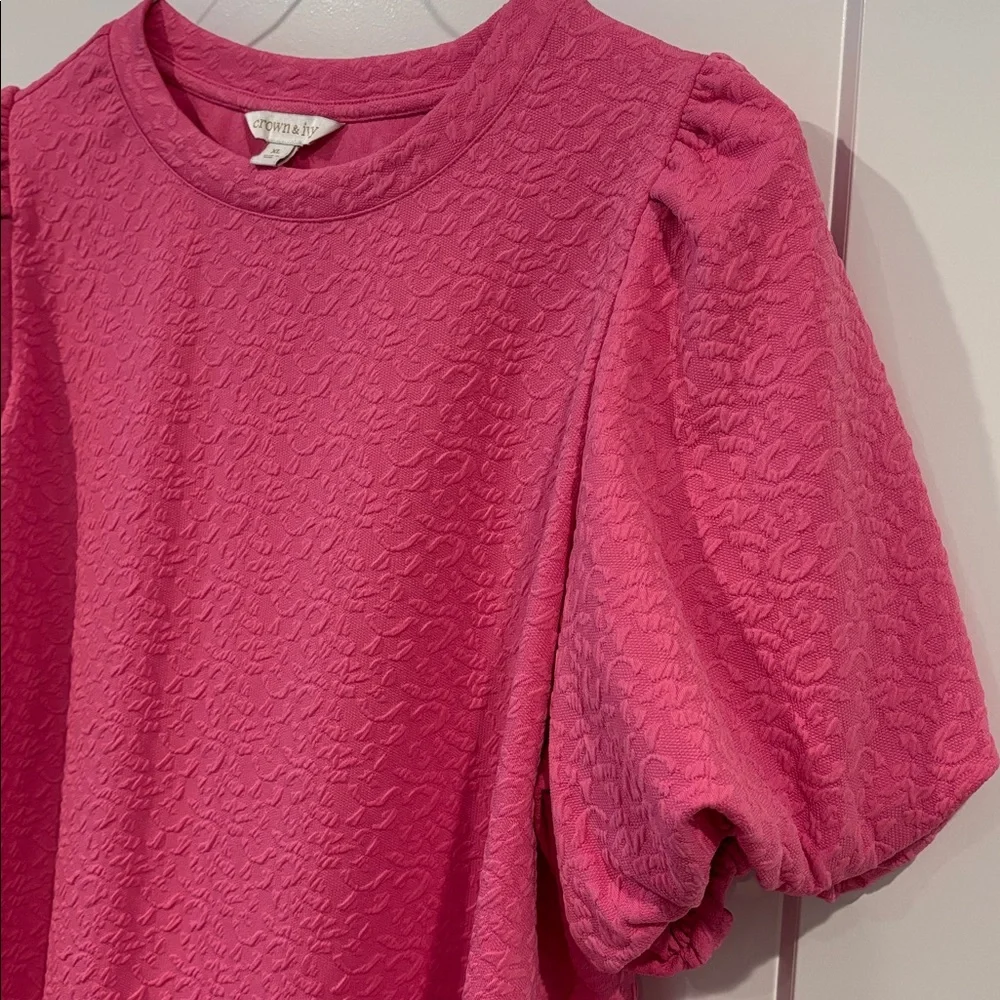 Crown & Ivy Womens Short Sleeve Blouse XL - Picture 3 of 6